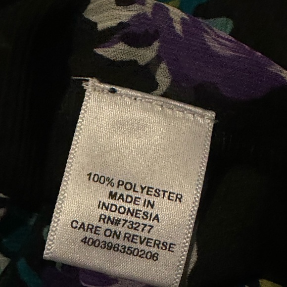 Elle Floral Long Sleeve Blouse Size XS - Picture 7 of 10